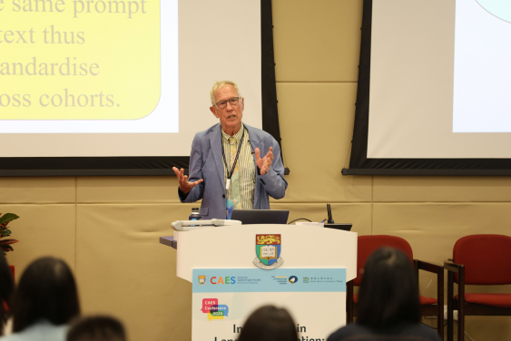 Professor Ken Hyland from the University of East Anglia, United Kingdom, delivering his keynote titled “Feedback Fatigue: Can AI Save Us from Ever More Marking?”